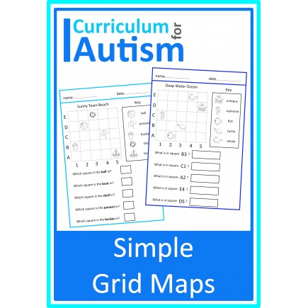 Simple Grid maps Worksheets